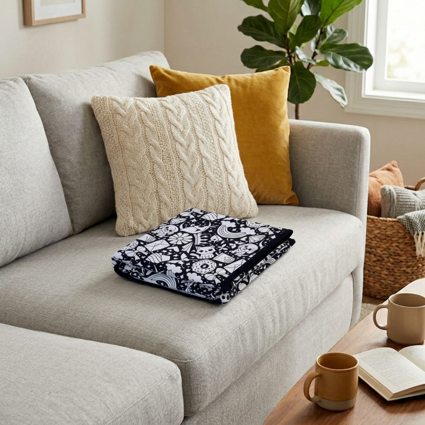 The Mindfulness Blanket - Machine Washable Coloring In Blanket